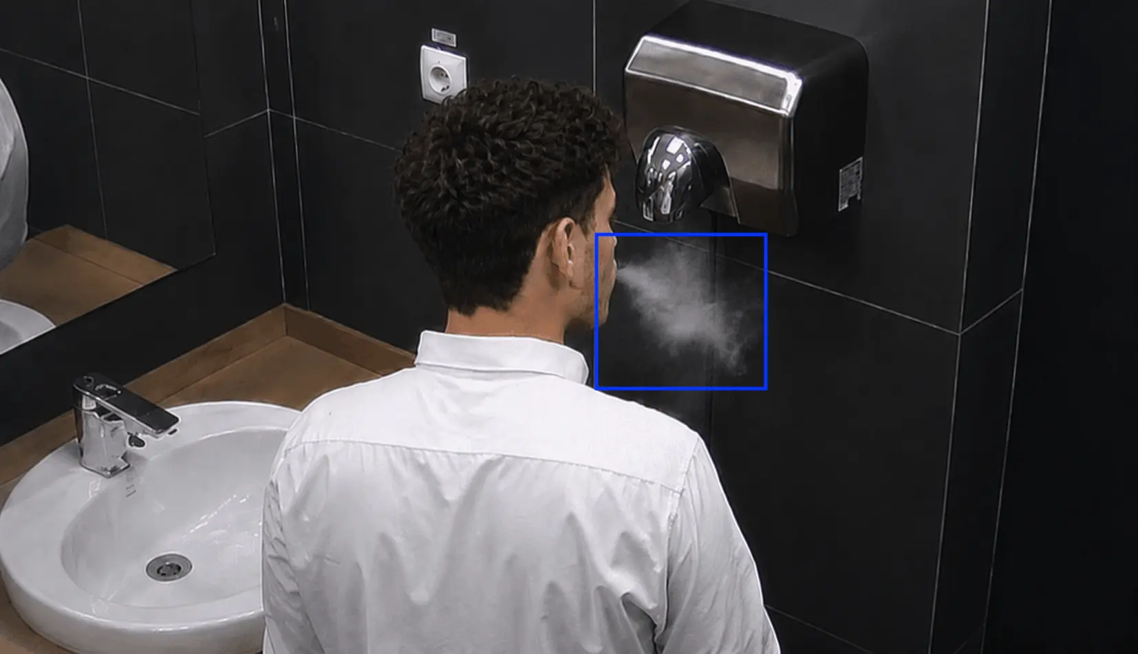 Smoking detected by a school restroom camera